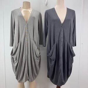 BUNDLE Alembika Essential Draped Cocoon Jacket Grey & Fog size 0(US 4-6) NWT